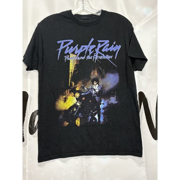 Prince Other - Authentic Prince Estate Collection Purple‎ Rain Graphic Tee Medium Band Tee 80's
